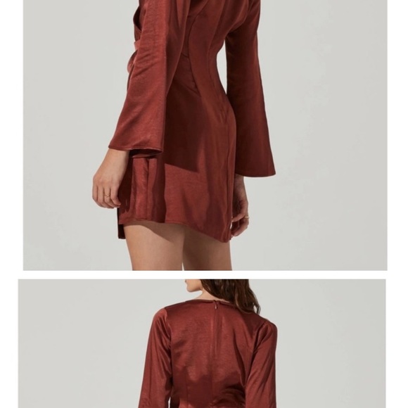 Astr the label rust satin mini dress size medium - Picture 10 of 10